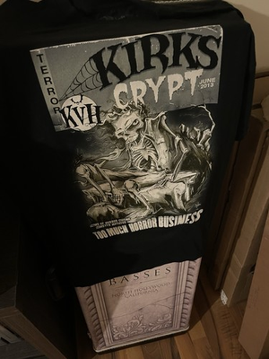 #ad Kirk Hammett Too Much Horror Business Tales From Kirk’s Crypt Shirt Lg New $30.00