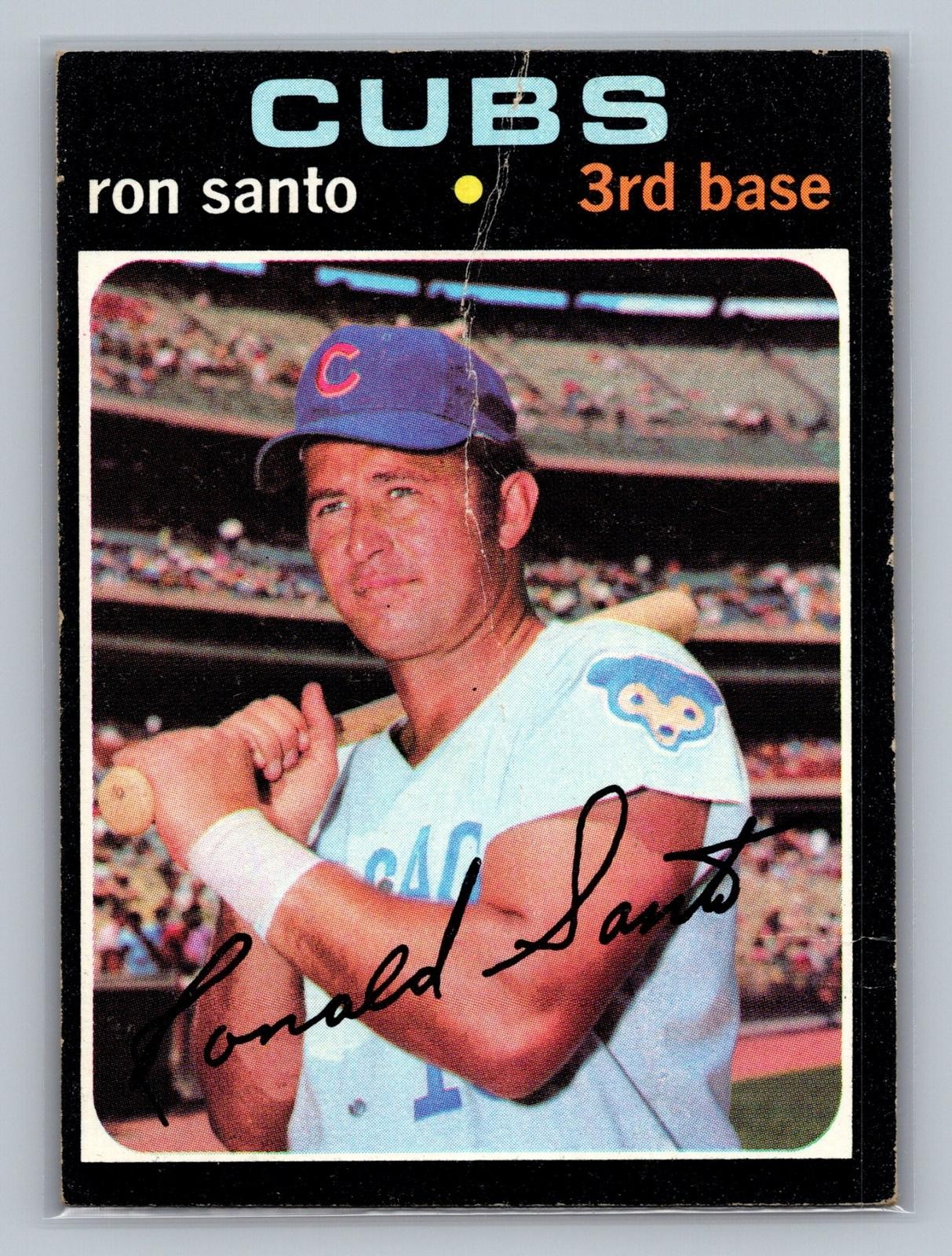 1971 Topps RON SANTO Chicago Cubs VINTAGE Poor Baseball #220 FAST SHIP