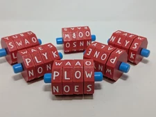 Ankyo Mathematics & Spelling Wooden Spinners, Puzzles Learning Toy Lot Of (6)