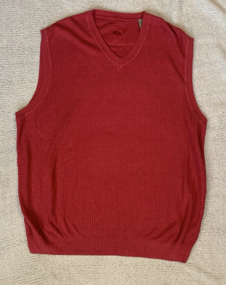 Cutter And Buck Men's Christmas RED Pullover Sweater Vest Size 2XL - Image 4 of 4