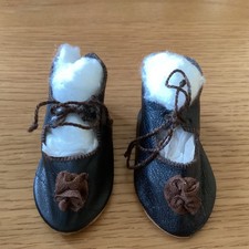 Vintage Styled  Beautifully Detailed leather doll shoes for your Antique doll