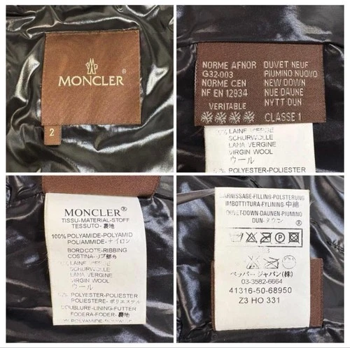MONCLER CHINE Down Jacket Black Beige Brown Tag 2 M Men's Japan image 10