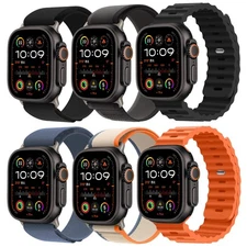 6 Pack Sport Band - Compatible with Apple Watch Ultra 2/Ultra Bands 49mm 45mm...