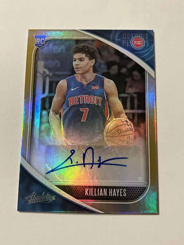 2020-21 PANINI Absolute Killian Hayes Rookie Autograph Detroit Pistons RC AUTO