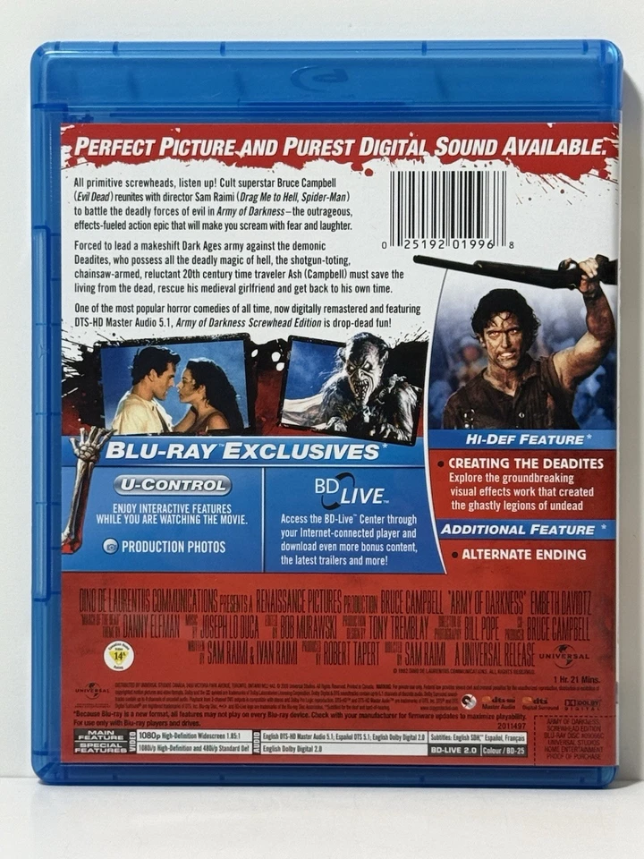 Army of Darkness (Screwhead Edition Bluray) Sam Raimi, Bruce Campbell - Image 2 of 4