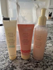 Mary Kay Satin Hands Pampering Set Citrus Rose Full Size 3 Piece Set New