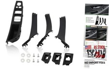 7pcs Black Inner Door Pull Handle Trim Cover Window Switch - Compatible with 5