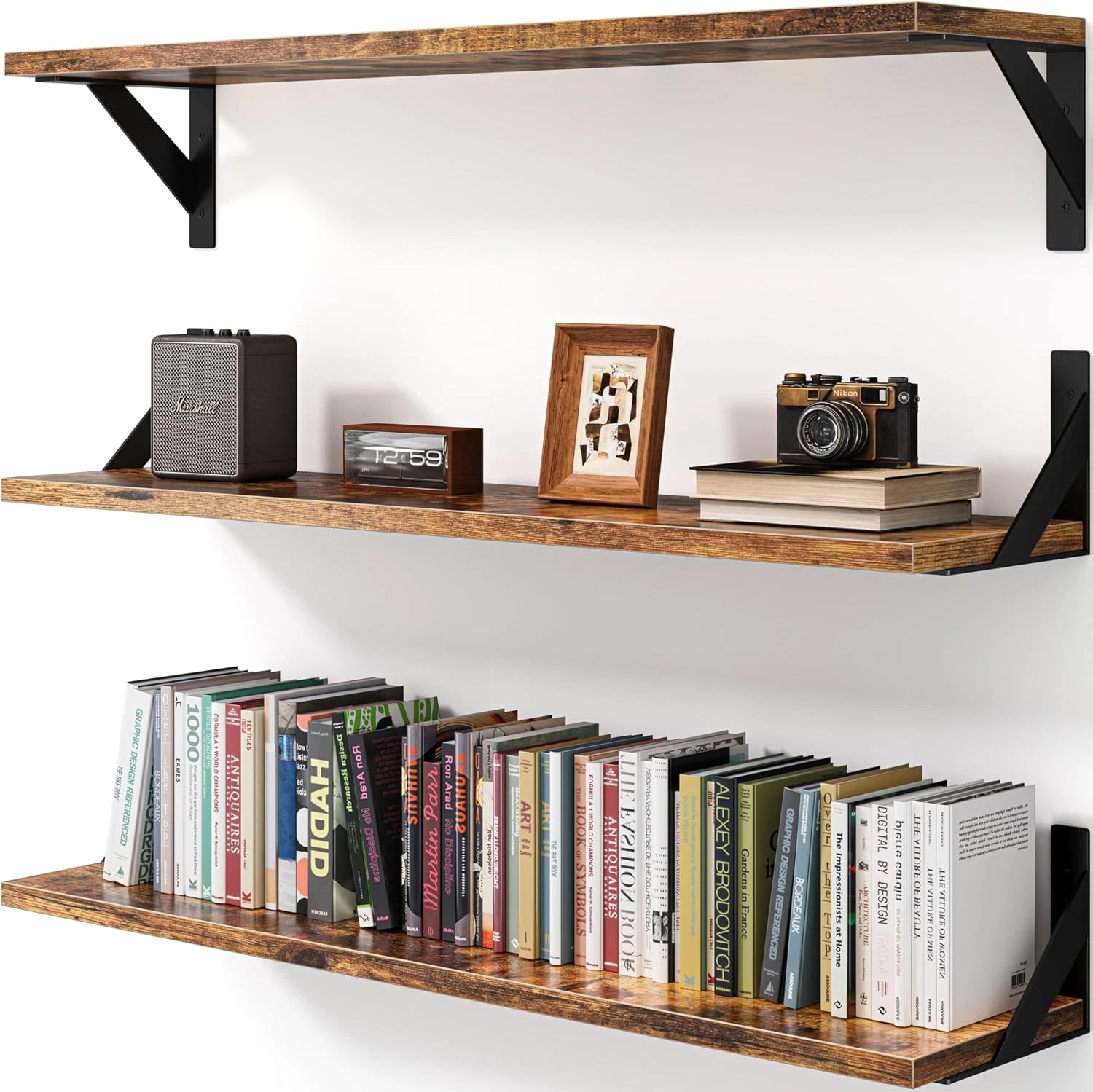 Floating Shelves for Wall, Wall Mount Book Shelf, Hanging Shelves, Wall Bookshel