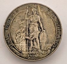 Edward VII 1906 Silver One Florin Two Shilling Coin Collectable Condition