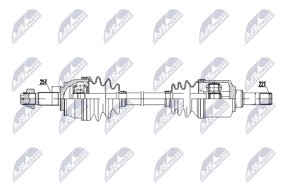 DRIVE SHAFT NPW-FT-083 FOR FIAT PUNTO PANDA/Hatchback/Van 188A8.000 1.2L 4cyl - Image 12