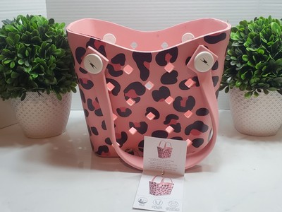 Aldi Crane Cute Pink Leopard Print Mini Haul-It-All Tote Bag💗NWT