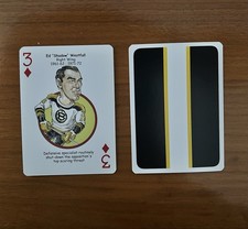Boston Bruins Hockey Heroes Playing Card Ed Westfall 3 Diamonds