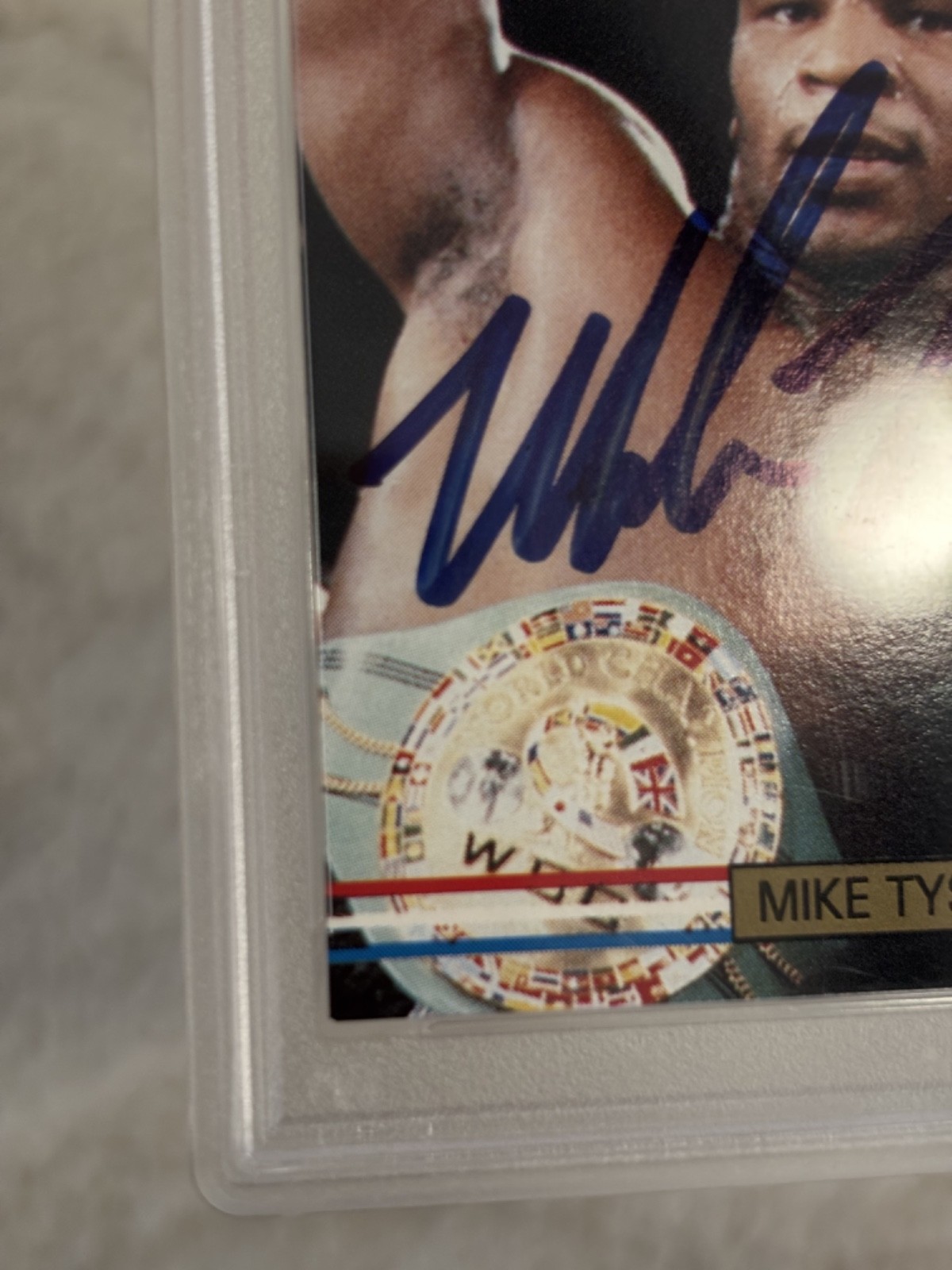 Mike Tyson Signed 1991 Ringlords Promo Sample Card PSA DNA Authenticated view 5