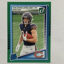 Panini Donruss 2025 Press Proof Green Rated Rookie #310 Colston Loveland Bears