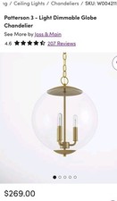 Patterson 3 light globe ceiling light fixture