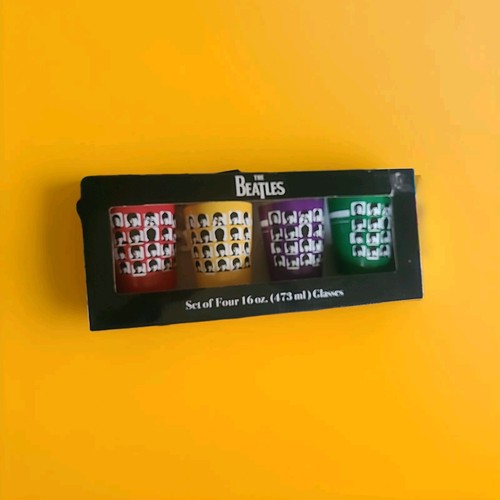 Beatles Set Of Four 16 Oz. Glasses Pint