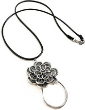 Glasses Necklace Sunglasses Holder Hanging Ring Leather Cord Eyeglasses Strap Fl