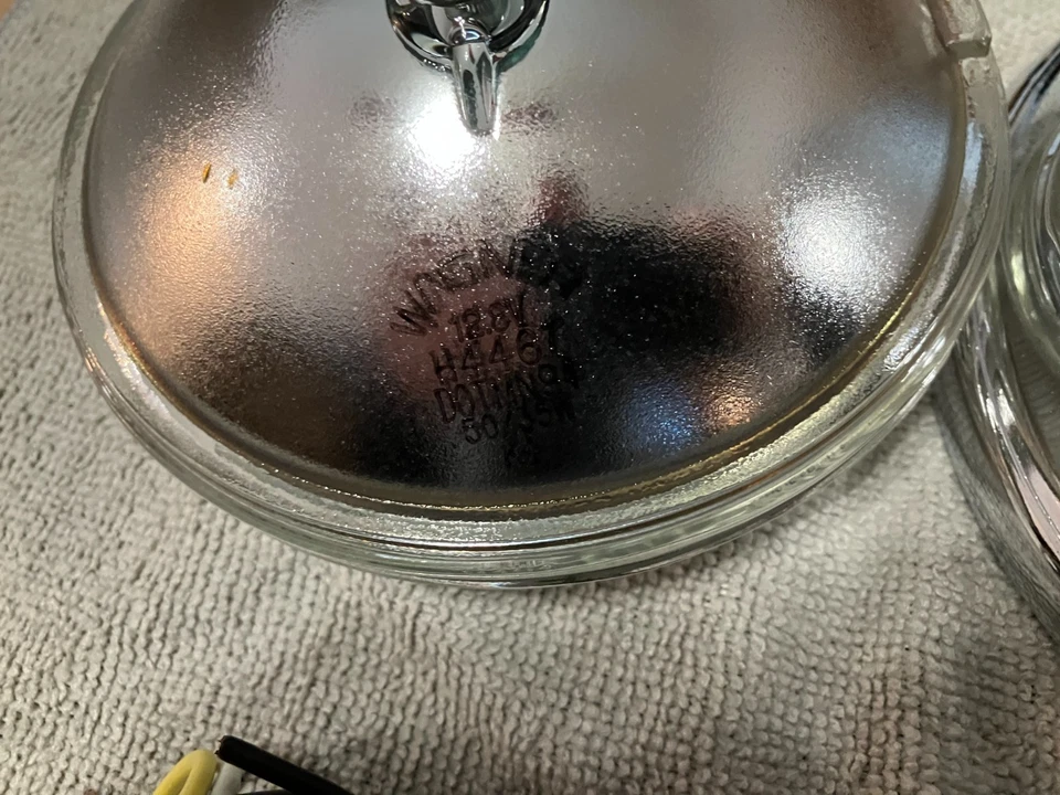 harley shovelhead ironhead chrome EMGO chopper headlight w/new wagner 4467 - Image 3 of 4