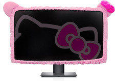 23'' - 34'' Computer Monitor Protective Cover with Cat Ear Design, Cute Monitor