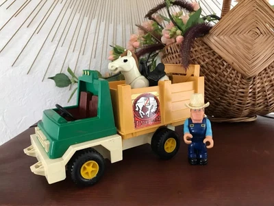 17 ⚜ Ancien Véhicule Camion Cowboy Rodeo Rig Fisher Price Réf: 330 Vintage 1979 - Photo 1/4