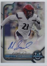 2021-22 Bowman U Bowman Chrome Prospect Auto Myjai Sanders #BCPA-MS Auto 05jo