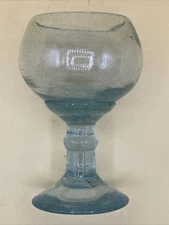 Heavy Hand Blown Oversized Pedestal Glass
