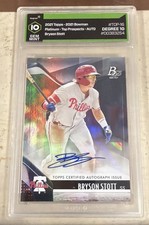 2021 Bowman Platinum - Top Prospects Bryson Stott #TOP-16 Autographs (AU, RC) 