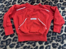 Vintage Health Tex Made In USA Red Baby Babies Pullover Sweatshirt Size 2T