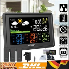 LED Wetterstation mit 3 Funksensoren Thermo-/Hygrometer Wetterstation Thermo