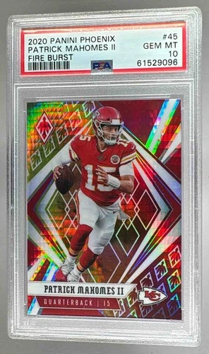 61529096 Patrick Mahomes II 2020 Panini Phoenix #45 Fire Burst PSA 10