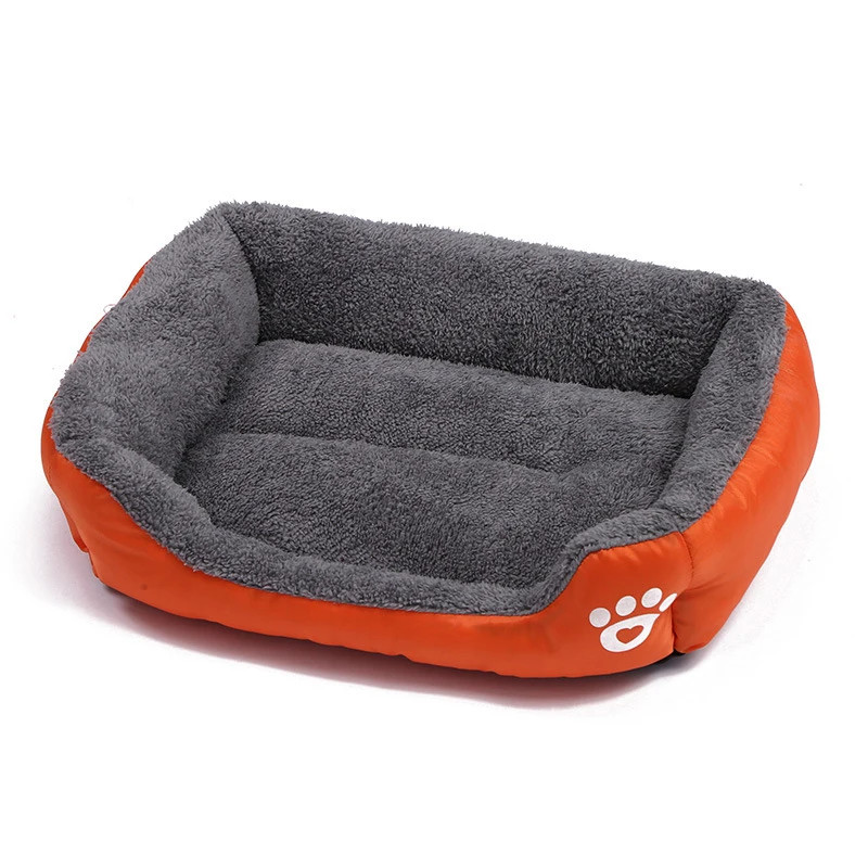 Cuccia quadrata per cani peluche divano letto impermeabile gatto cane cuscino con lati rialzati