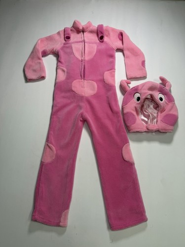 Vintage 2004 Nick Jr The Backyardigans Uniqua Costume 3T-4T Plush Hat Set