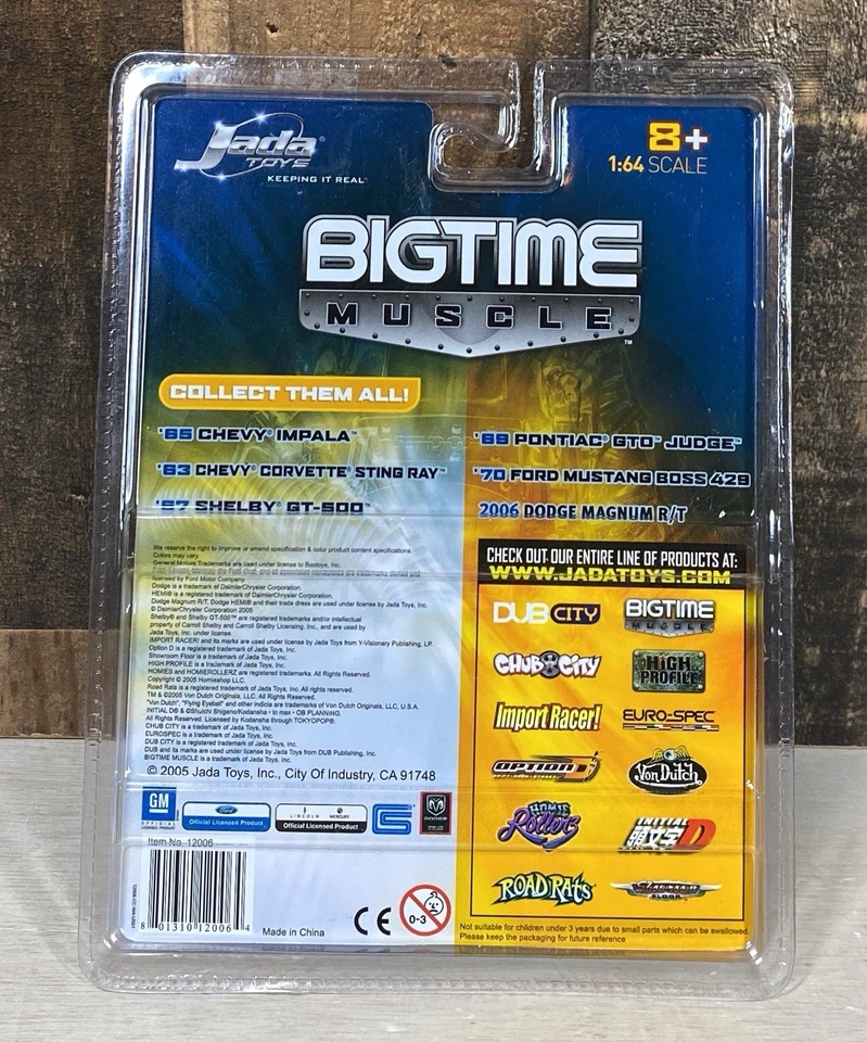 JADA DUB CITY BIGTIME MUSCLE 67 SHELBY GT-500 CLTR 045 CINZA 1/64 - Imagem 3 de 4