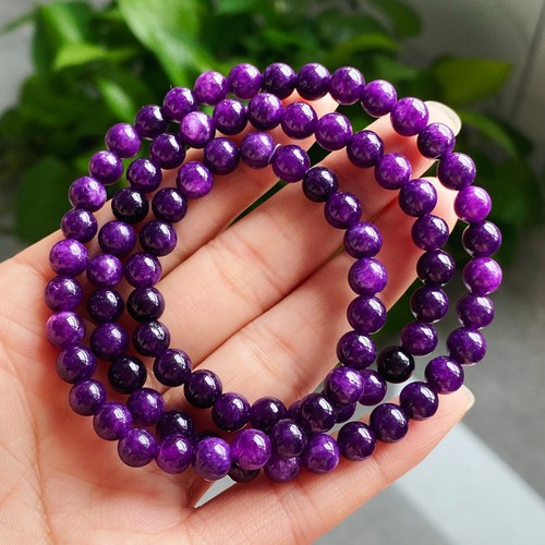 4-12mm Natural Purple Sugilite South Africa Round Beads