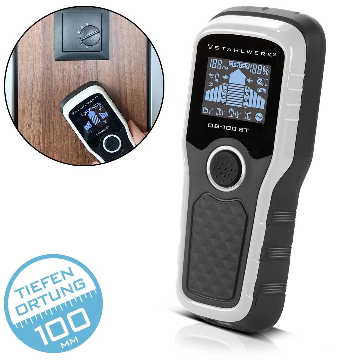 STAHLWERK locating device wall scanner metal detector line detector stud