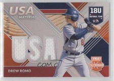 2020 Panini Elite Extra Edition USA Baseball Material Orange /199 Drew Romo 1c0s