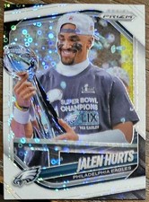 (2) 2025 Panini Prizm Jalen Hurts SB LIV White Disco Silver Prizm & Base-EAGLES 