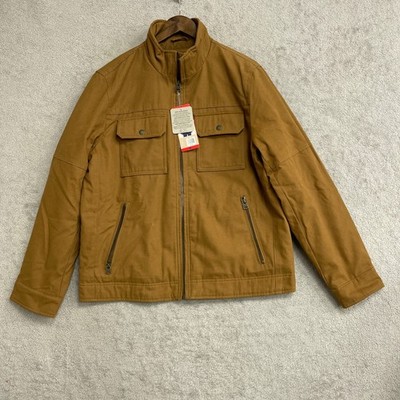 NEW Levi's Men's M Canvas Utility Bomber Jacket  Full Zip Pockets Quilted Lined