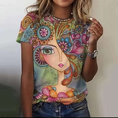 T-Shirt Harajuku Style, Größe XS neu, 10 Stk. Packung