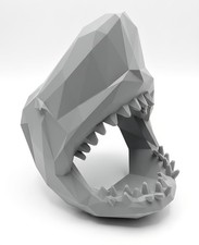 Large 250mm Shark Head 3d Printed In Grey