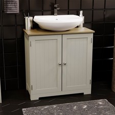 Priano Bathroom Sink Cabinet Under Basin Unit Cupboard Storage Furniture Grey