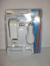 VIVITAR HOME & CAR CHARGER KIT FOR iPAD AC/DC PC SYNC AND CHARGING KIT FOR iPAD