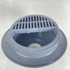 Sioux Chief Hub PVC Floor Drain 9” Round Grate, 15” Outer Circle, & 4” PVC