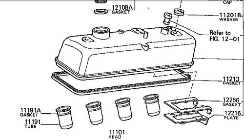 COROLLA KE70 KE20 KE25 KE26 KE30 KE35 KE36 KE10 KE15 KE17 GASKET TUBE SPARK PLUG - Picture 2 of 3