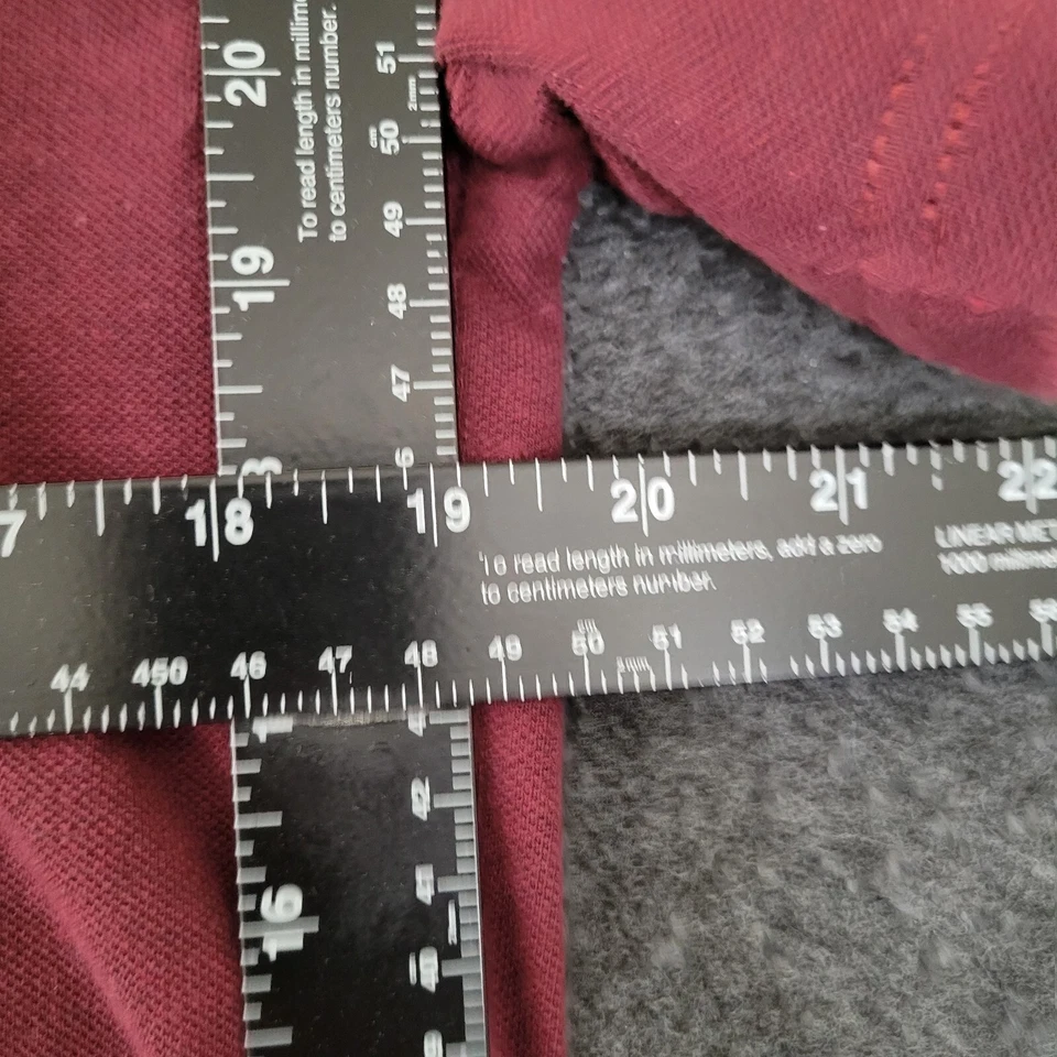 Nixon Polo Shirt Mens Medium Maroon Red Cotton Short Sleeve Pique Logo Casual - Image 3 of 4