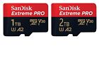 SanDisk Exreme Pro 1Tb 2Tb Micro Sd Gaming Video Recording Drones & Smartphones