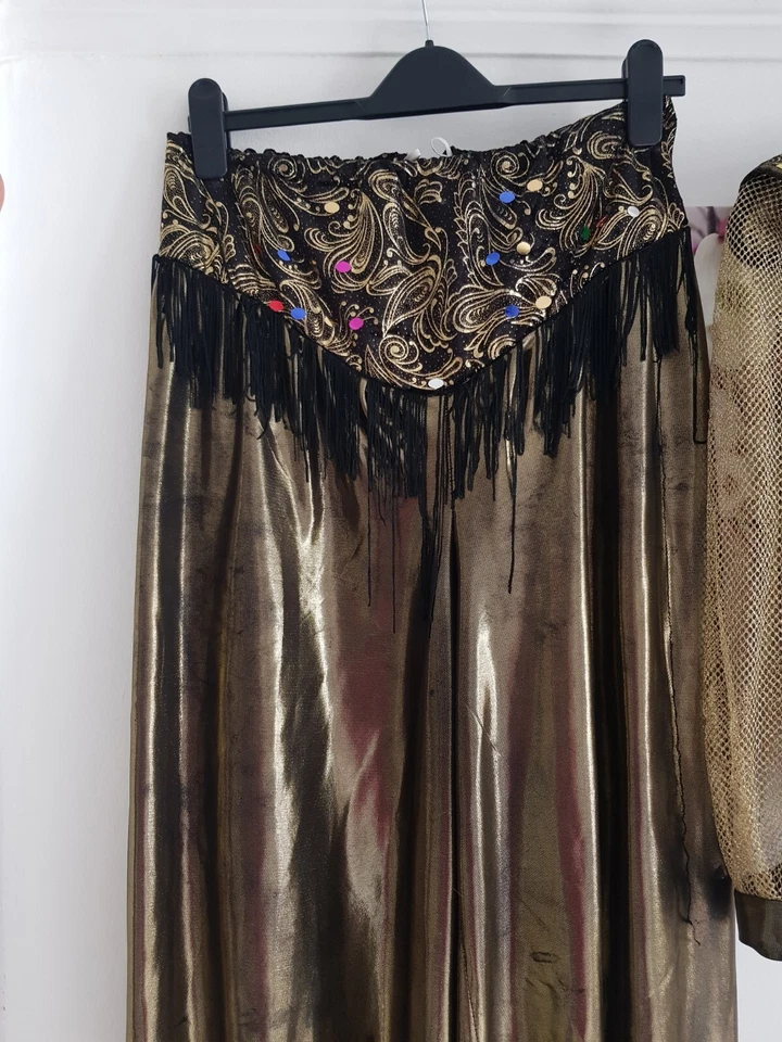 Disfraz de bailarina del vientre egipcia, Reino Unido talla 12 cuentas, lentejuelas Foto 3 de 4