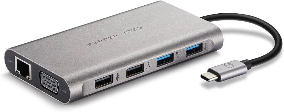 11 in 1 Multiport USB-C Type C Hub To USB 3.0 4K HDMI RJ45 SD TF Ports Adapter - Image 3 of 4