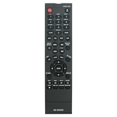 SE-R0265 Replace Remote for Toshiba DVR D-R410 D-R410KU D-R400 D-R430 D-FTV200