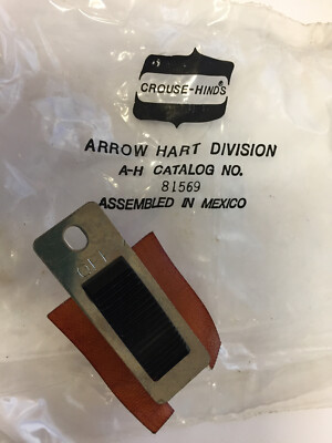 81569 ARROW HART OFF-ONN SPST SLIDE SWITCH Panel Mount. 2.19'' Long NOS